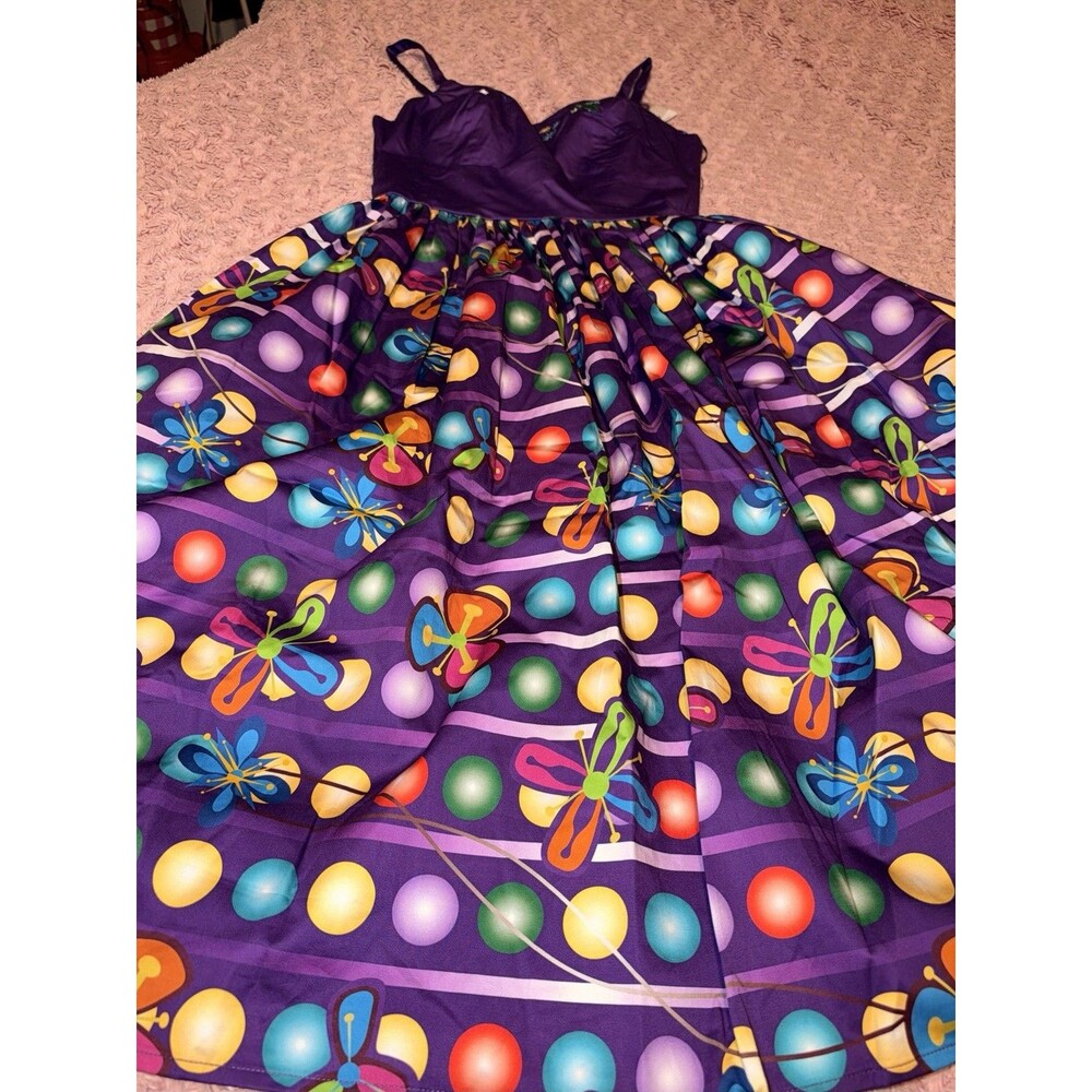 Disney Parks The Dress Shop Pixar Inside Out Dress For Women XS NWT Purple